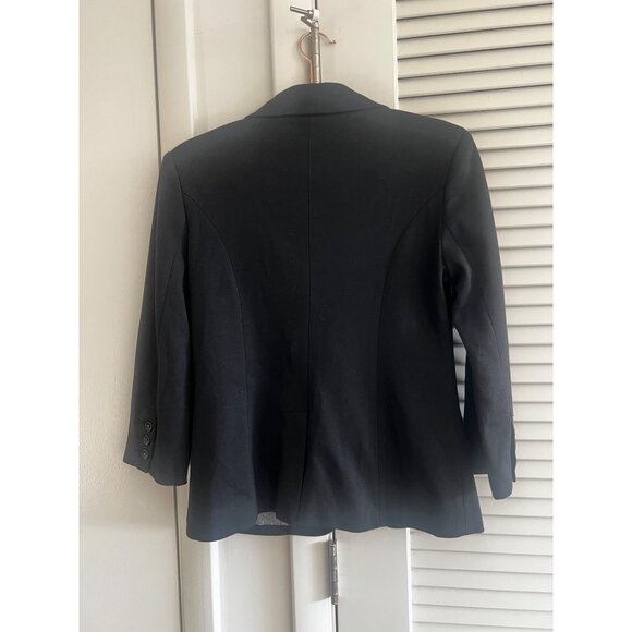 Anthropologie Black Career Blazer Jacket Womens Size S 3/4 Sleeve Button Front - Picture 5 of 9